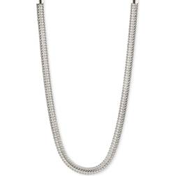 Anne Klein Silver-Tone Flat Chain Collar Necklace