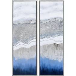 Empire Art Direct Sand Art Textured Metallic Hand Painted Framed Art 20x60" 2