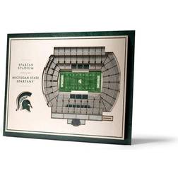 NCAA Michigan State Spartans 5-Layer StadiumViews 3D Wall