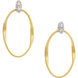 Marco Bicego Marrakech Onde Drop Earrings - Gold/White Gold/Diamonds