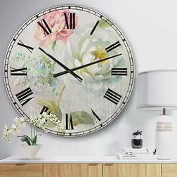 Design Art Country Flower Bouquet Cabin & Lodge Wall Clock 23"
