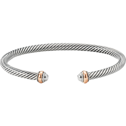 David Yurman Cable Classics Bracelet - Silver/Rose Gold