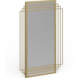 CosmoLiving by Cosmopolitan 36 in. x 24 in. Gold Metal Glam Rectangle Wall