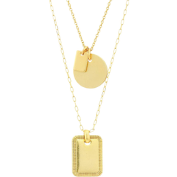 Madewell Etched Coin Layer Necklace Set - Gold