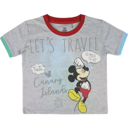 Creda Children's Mickey Mouse T-shirt with Short Sleeves - Grey