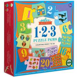 Eeboo 123 Puzzle Pairs Set 20 Pieces