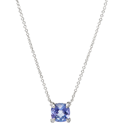 David Yurman Petite Chatelaine Pendant Necklace - White Gold/Tanzanite/Diamonds