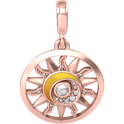 Pandora ME Sun Power Medallion Charm - Rose Gold/Orange/Transparent