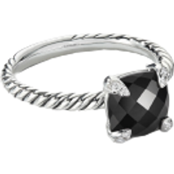 David Yurman Chatelaine Ring - Silver/Onyx/Diamonds