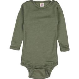 ENGEL Natur Long Sleeved Baby Bodysuit - Olive (709030-43E)