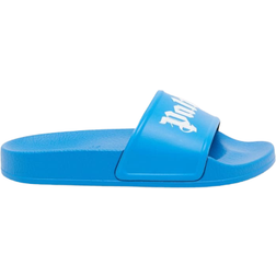 Palm Angels Pool Sliders - Light Blue/White