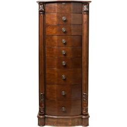 Hives And Honey Louis Lockable Jewelry Armoire - Walnut