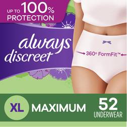 Always Discreet Protection Underwear Maximum Extra Large 52-pack