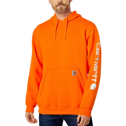 Carhartt Men's Loose Fit Midweight Logo Sleeve Graphic Sweatshirt - Bright Orange