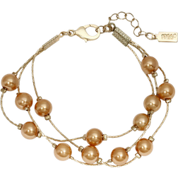 1928 Jewelry Beaded Bracelet - Gold/Pearl