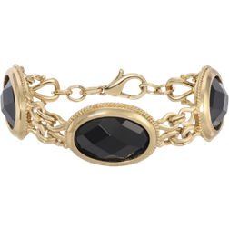 1928 Jewelry Link Bracelet - Gold/Black