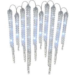 National Tree Company 10ct LED Crystal Icicle Christmas String Lights LED Candle