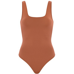 Good American Scuba Modern Tank Bodysuit - Rust