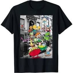 Nickelodeon Classic Nicktoons Hanging On Stoop T-shirt Men