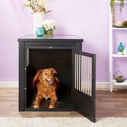 New Age Pet Age Pet ecoFLEX Single Door Style Dog Crate & End Table, Espresso