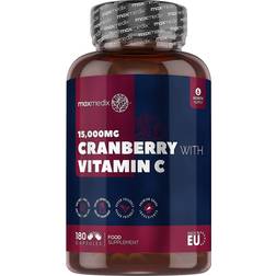Maxmedix Cranberries with vitamin C 15000mg 180 Stk.