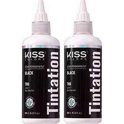 Kiss Tintation Semi-Permanent Hair Color Negro 148ml 2-pack