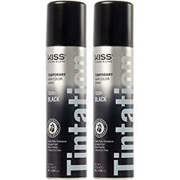 Kiss Tintation Temporary Hair Color Spray Dye Negro 80g 2-pack