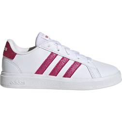 Adidas Kid's Grand Court Lifestyle Tennis - Cloud White/Team Real Magenta/Cloud White