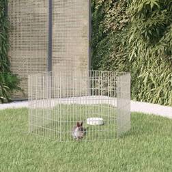 vidaXL 6-Panel Rabbit Cage 54x60 Galvanised Iron