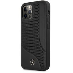 Mercedes Perforated Leather Hard Case for iPhone 12 Pro Max