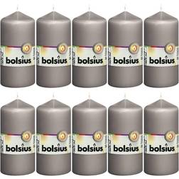 Bolsius Pillar 10 pcs 120x58 mm Warm Grey Stearinlys