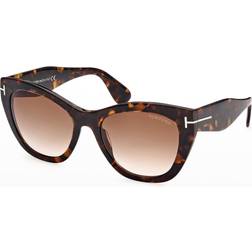 Tom Ford Ford Women's Square Sunglasses, 56mm Havana/Brown Gradient