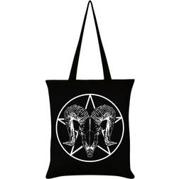 Grindstore Ram Skull Pentagram Tote Bag