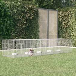 vidaXL 5-Panel Rabbit Cage 273x79x54 Galvanised Iron