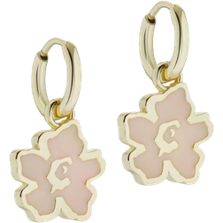 Ted Baker Larli Magnolia Lillifora Huggie Earrings - Gold/Pink