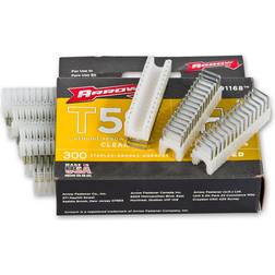 Arrow 591189 Clear T59 Insulated Staples for RG59 quad & RG6, 5/16 INCH x 5/16 INCH, 300 pk
