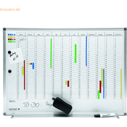 Genie AP2000 årsplanerare skrivbar magnettavla (månads; årsindelning; aluminiumram; 77 x 56 cm)