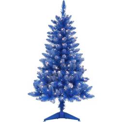 Puleo International Pre-Lit Fashion Artificial Blue Christmas Tree 48"