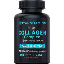 Vital Vitamins Multi Collagen Complex 3300mg 150