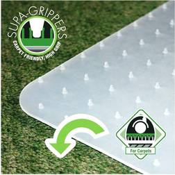 Floortex 29"x46" Polypropylene Chair Mat for Carpets Rectangular White