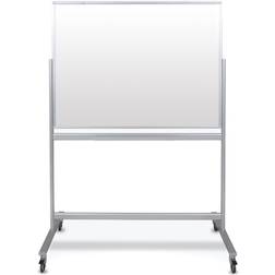 Luxor 48x36" Mobile Double-Sided Magnetic Glass Marker Board