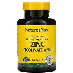 Nature's Plus NaturesPlus, Zinc Picolinate with Vitamin B6, 120 Tablets