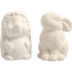 Creativ Company Animal Saving Banks Hedgehog & Hare 2pcs