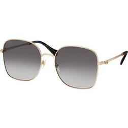 Gucci GG 1143S 001, SQUARE Sunglasses, FEMALE