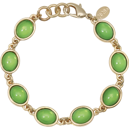 1928 Jewelry Link Bracelet - Gold/Green