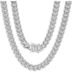 Steeltime Men's Curb Chain Necklace - Silver