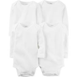 Carter's Baby'sLong Sleeve Bodysuits 4-pack - White