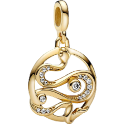 Pandora ME Pavé Snake Medallion - Gold/Transparent