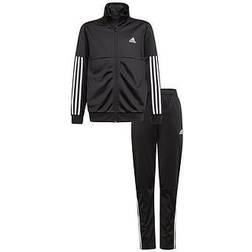 Adidas Boy's 3-Stripes Team Tracksuit - Black/White