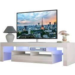 Sussurro Modern Gloss Entertainment Center White TV Bench 63x18"